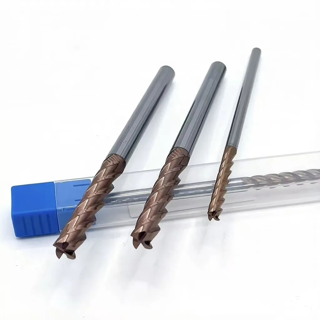 Long Reach Carbide End Mill – D6mm Shank 4/6mm Shank Options, 75–250mm Length CNC Milling Cutter for Deep Machining & Metal Cutting 4