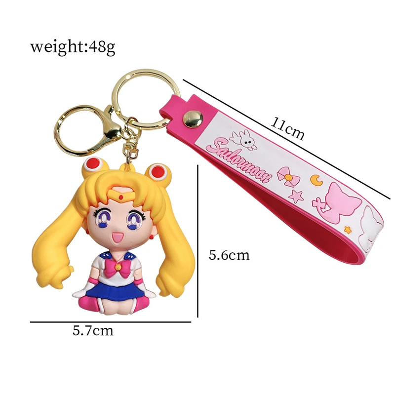 Kawaii Anime Cartoon Sailor Moon Keychain Cute Cat Doll Pendant Car Key Ring  Schoolbag Decoration Jewelry Gifts for Friends - AliExpress