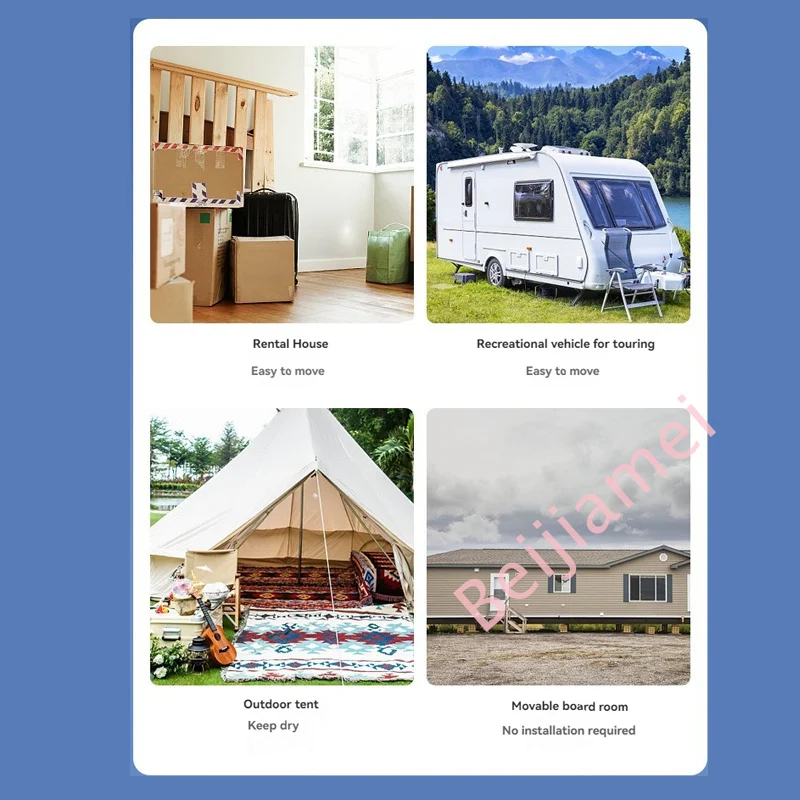 220V/110V Home Air Conditioner Mobile Air Conditioning With Smart Remote Control For Outdoor Camping Car Kitchen 6