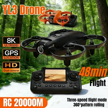 Nuovo Drone GPS YL3 con Telecamera 8K HD, Schermo sul Telecomando, Evitamento Ostacoli, Lunga Durata della Batteria, Motore Brushless, Quadricottero 2026