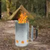 BBQ Chimney Starter Multipurpose Sturdy Thickened Charcoal Bucket Burner Bucket for Garden Outside Picnic Camping Cooking 1