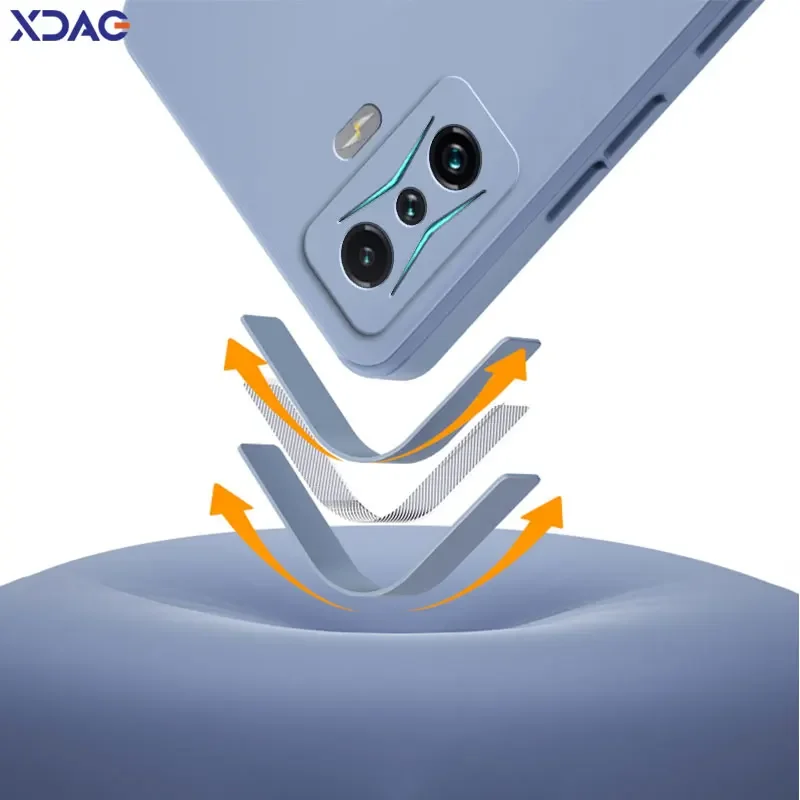 Square Liquid Silicone Full Protective Soft Fashion Phone Case Cover