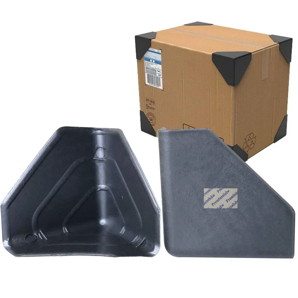 200Pcs Black Plastic Triangle Corner Protector Cap For Express Carton Box Guards
