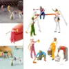 1/87 People Figure Painter Miniature Painting Scene Micro Landscape with Ladder Rack for Train Railways Sand Table Building Kit 4