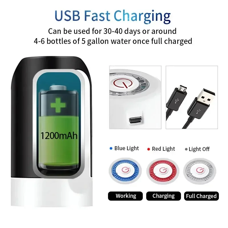 Water Dispenser Bottle Kitchen Drink Items Waterer Garden. Pump Dispensing Automatic Manual Home Electric Carboy Bar Dining