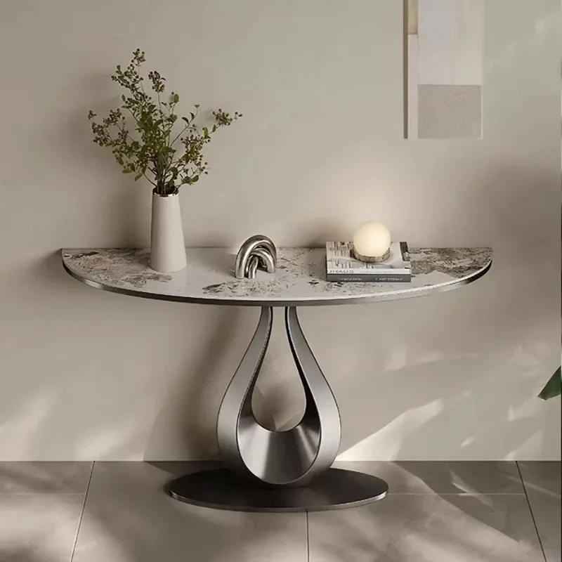 Tavoli Console in Stile Mid-Century in Metallo, Moderni e Semplici per Ingresso, Corridoio e Soggiorno - immagine 4