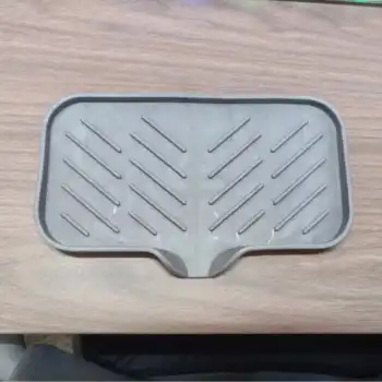 Gray Silicone Sink Drain Mat 1