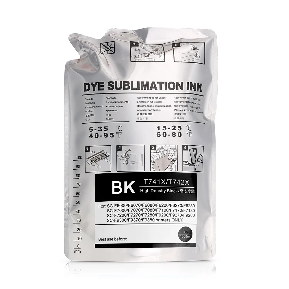 1000ML T7411 T7414 T741X Ink Packs Dye Sublimation Ink Pack For Epson SureColor F6000 F6070 F6200 F6270 F7000 F7200 F7270 F9200