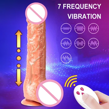 Heating Realistic Thrusting Dildo Vibrator for Woman Soft huge Big Dick Penis G Spot Vagina anus Masturbator Sex Toys for adult 2