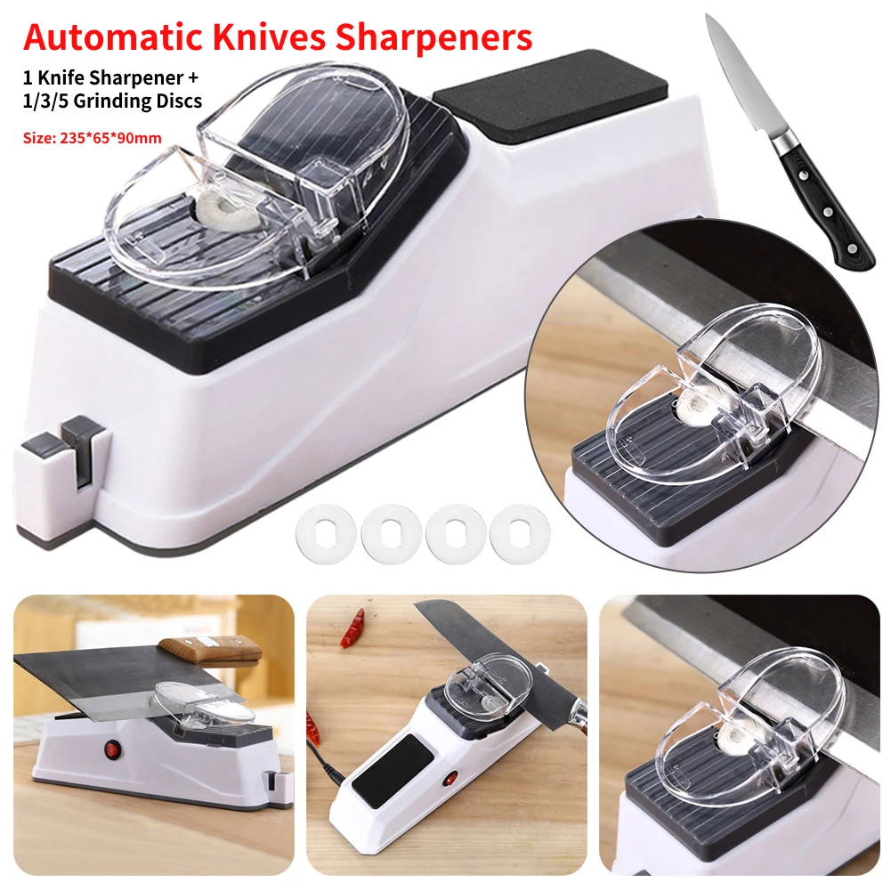 Electric Knife Sharpeners Rechargable Automatic Sharpener with Grinding