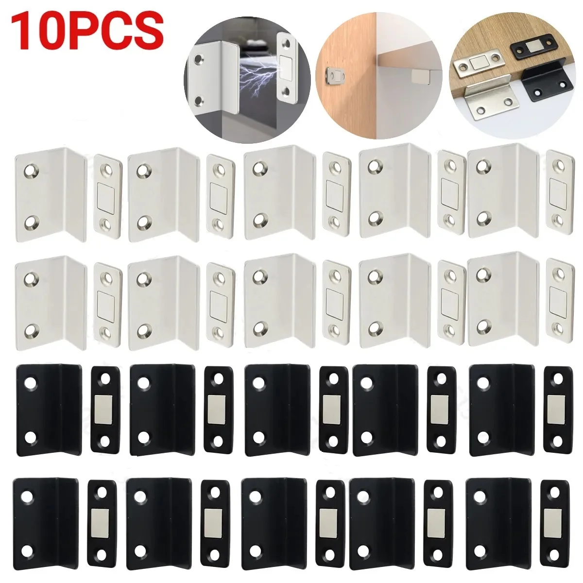 Strong Magnetic Cabinet Catches Magnet Door Stops Hidden Door Closer Screw For Closet Cupboard Furniture Hardware 1-10PCS magnetic cabinet catches,door closer,door catches,cabinet door stop,door stops