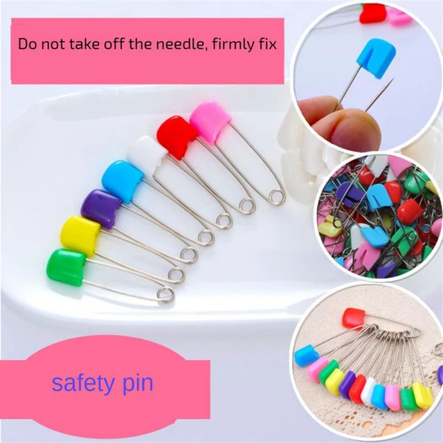 10/20Pcs Baby Safety Pin Plastic Head Safety Pins Safety Locking