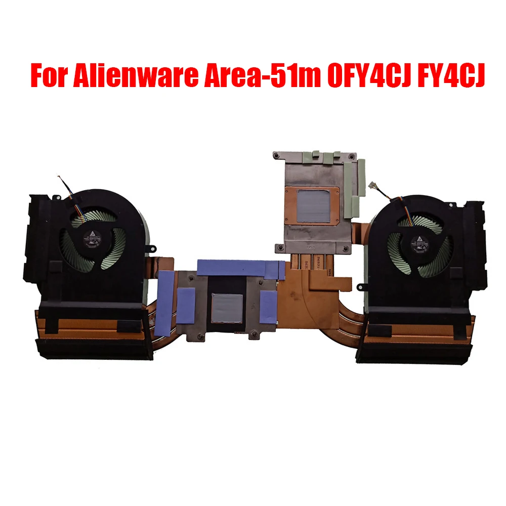 Dissipatore Di Calore E Ventola Per Laptop Per Alienware Area-51M Alwa51M 0 Fy4Cj Fy4Cj At2F1005Dt0 2070 Aggiornamento 2080 Nuovo