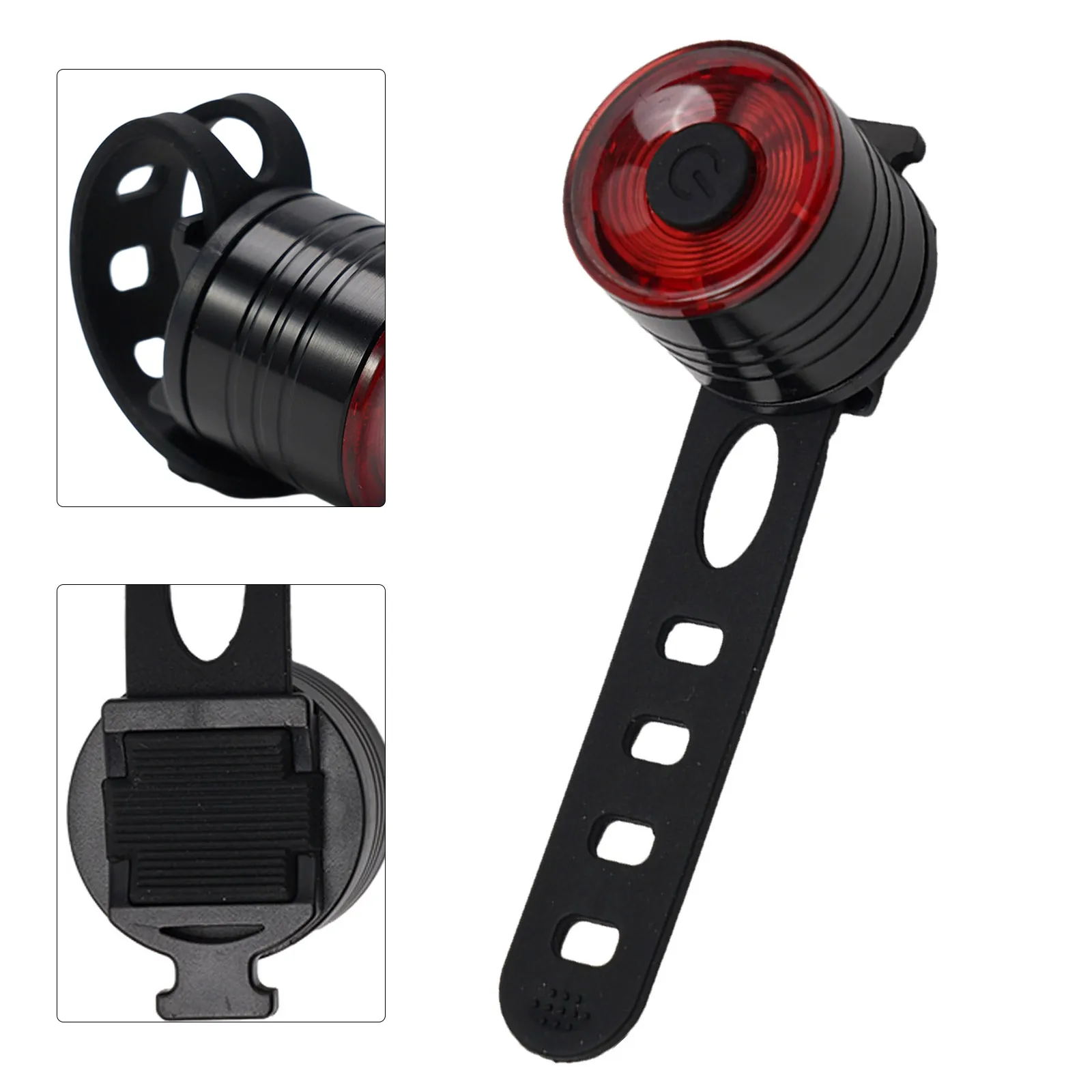 

Durable High Quality Material Bicycle Front Rear Lights Bicycle White Aluminum Alloy Button Battery Life Waterproof