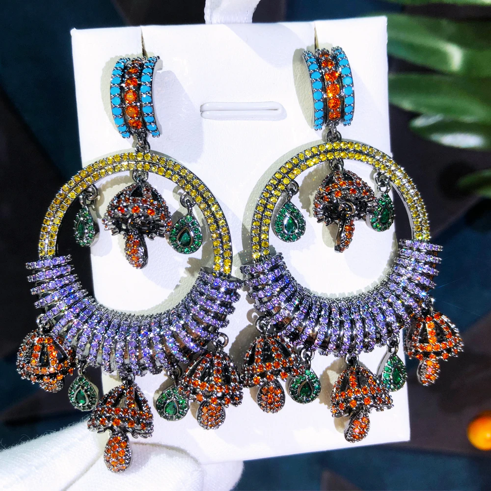 

Missvikki этнические роскошные подвесные серьги для благородных женщин свадебные ежедневные фотографические модные ювелирные изделия высокого качества