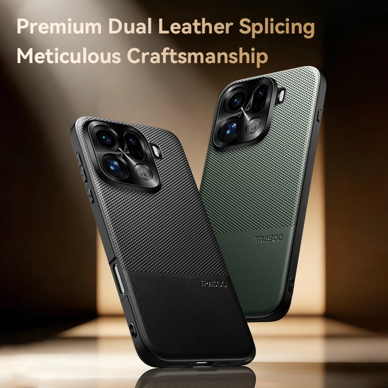 Premium Dragon Scale Dual Leather Shockproof Business Back Cover