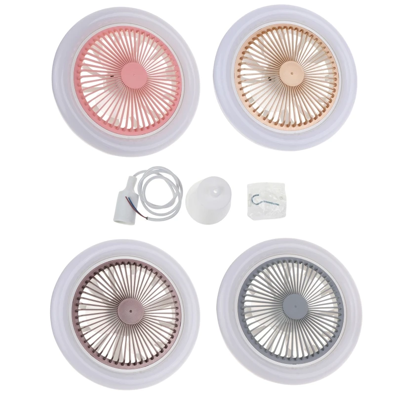 

10.24" Intelligent Ceiling Fan with 1m Cable Electric Fan with LED Light E27 Mou Dropship