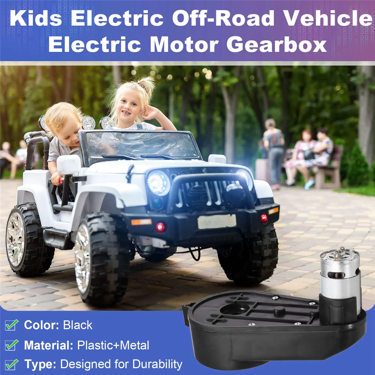 BAAU RS550 Electric Motor 12V 15000-16000RPM Car DC Motor for Kids Electric Off-Road Vehicle Car Toy