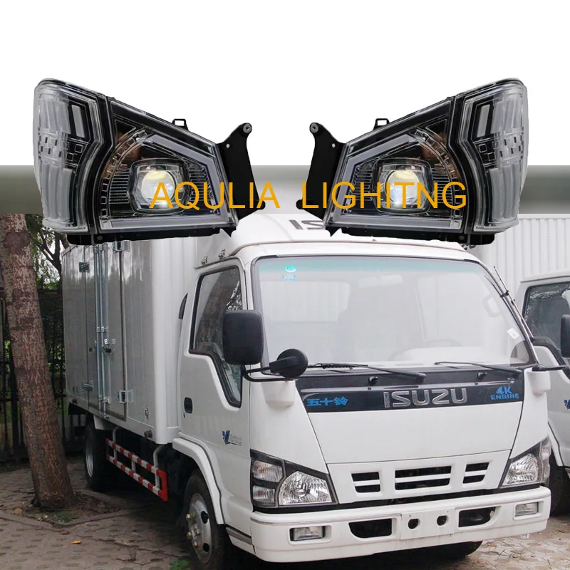 

1 Pair New Design Head Lamp With Lens Fit For ISUZU 600P Truck New Design Head Light