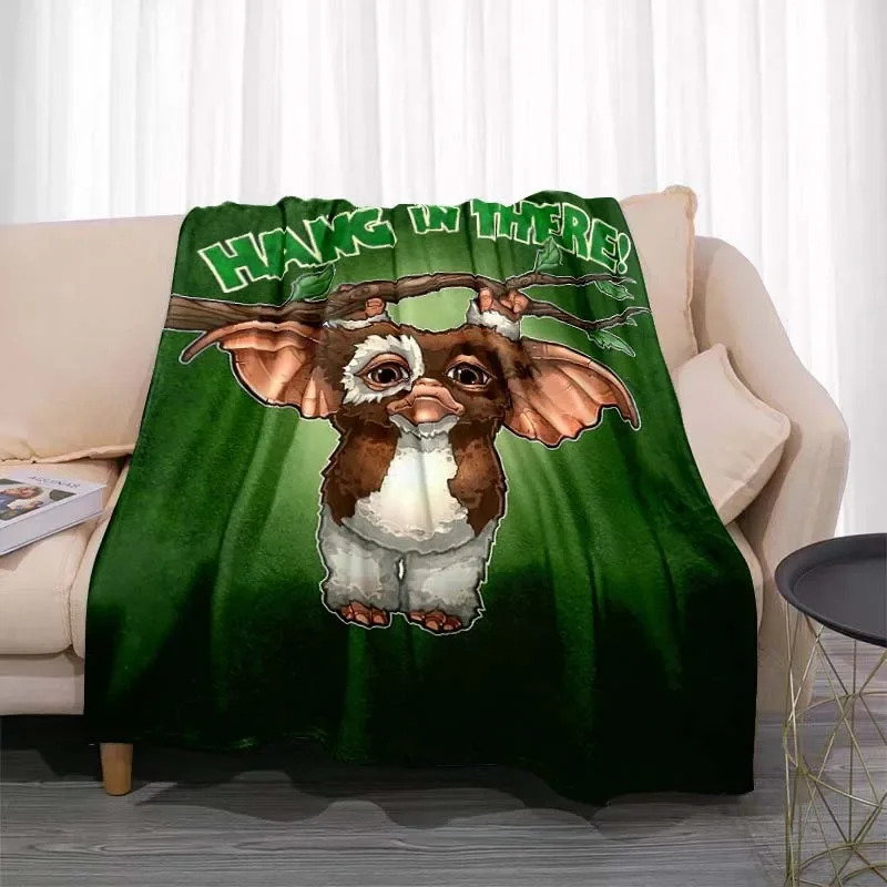 

Gremlin 84 Cute Flannel Blanket Gizmo 80s Movie Mogwai Monster Gremlins Blanket Fashion Warm Boys Girls Bedroom Sofa Throw