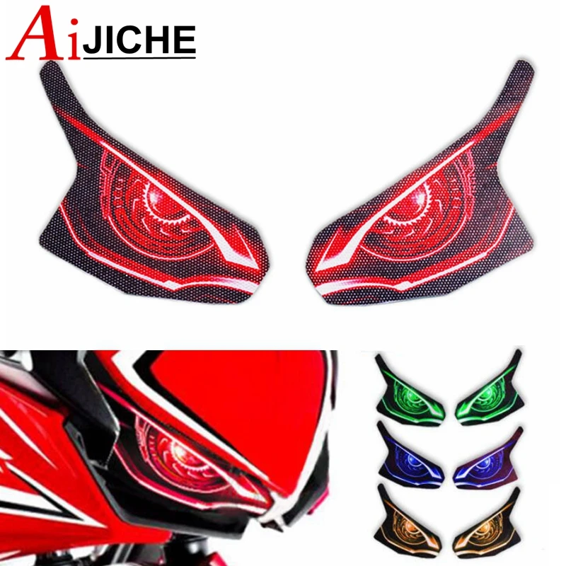 

Motorcycle 3D Front Fairing Headlight Stickers Guard Head Light Protection Sticker For HONDA CBR500R CBR 500R CBR500 R 2016-2019