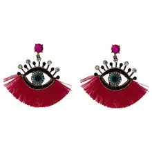  EASYA 2022 Eye Earrings Loop Pearl Enamel Eye Statement Earrings For Women Jewelry Fashion Tassel Earings 