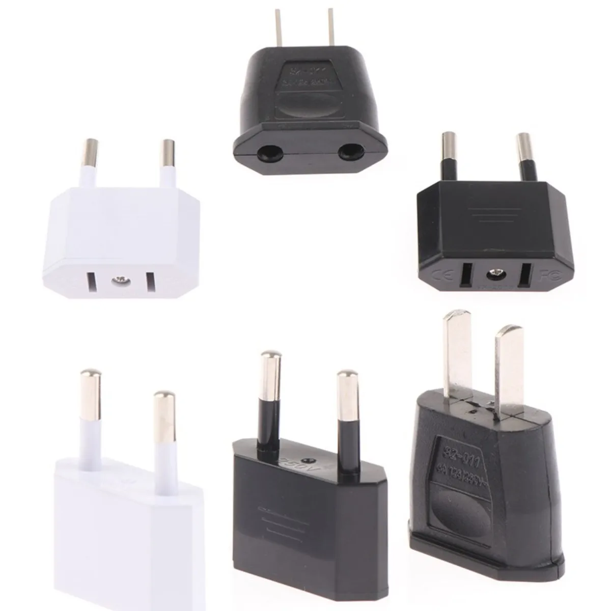 

American China To EU Europe Travel Power Adapter 2 Pin US To EU Plug Adapter Travel Plug Adapter Power Conversion Plug