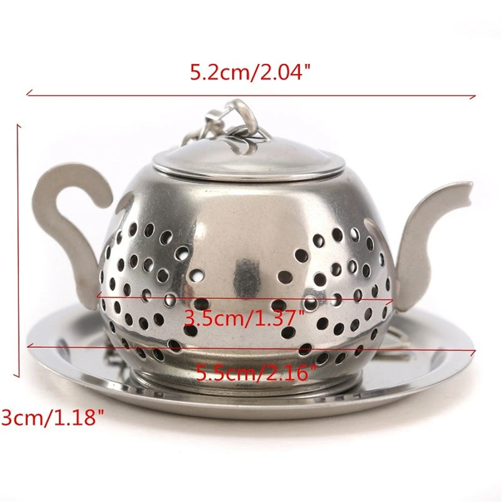 Set 6 Filtri Tè Acciaio Inox - Infusori Per Tè Sfuso Con Ciotola