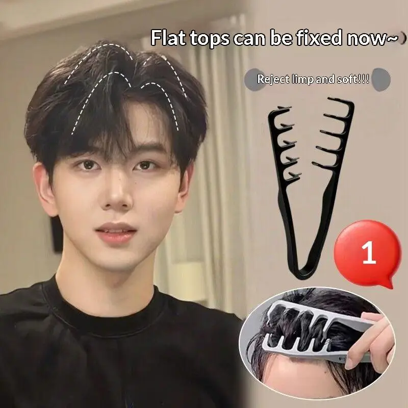 2 Pezzi Pettine Texturizzante Pieghevole a Denti Larghi per Capelli Voluminosi, Strumento Multifunzionale per lo Styling Uomo Donna - immagine 5
