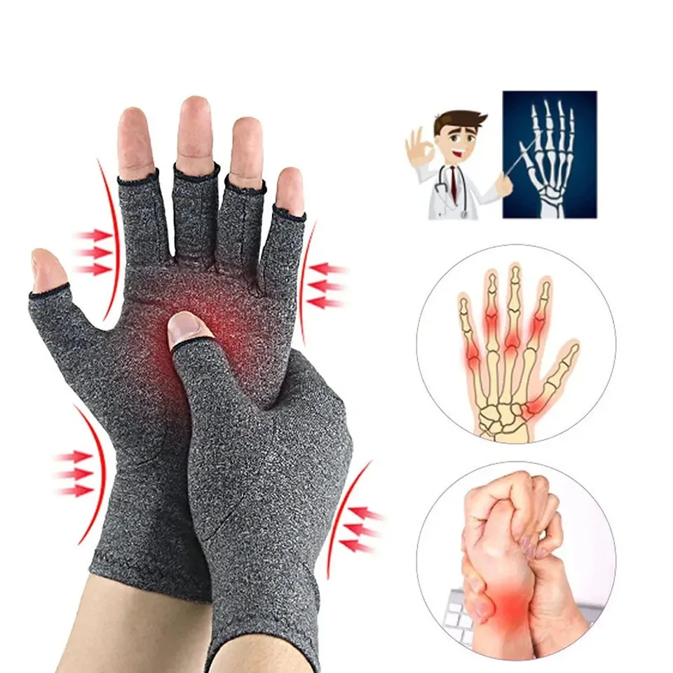 1 Pair Compression Arthritis Gloves Wrist Support Joint Pain Relief Women Men Therapy Wristband