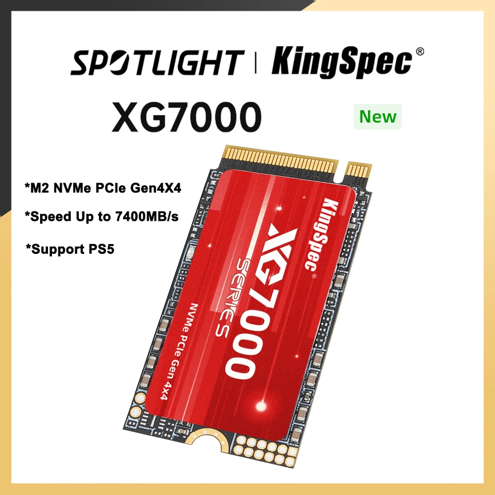 Kingspec-disco Rígido Interno de Estado Sólido Unidade Ssd para Ps5 Laptop pc 7400 Mbps Ssd M.2 Nvme M.2 2242 4tb 2tb 1tb 4×4