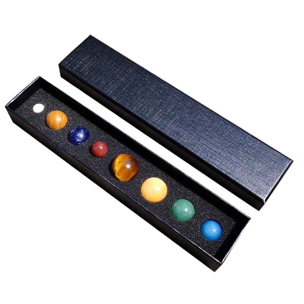 

Mineral Eight Planet Natural Crystal Spheres Solar System Round Ball Bead Gemstone Ore Specimen Collection Kid Science Gift