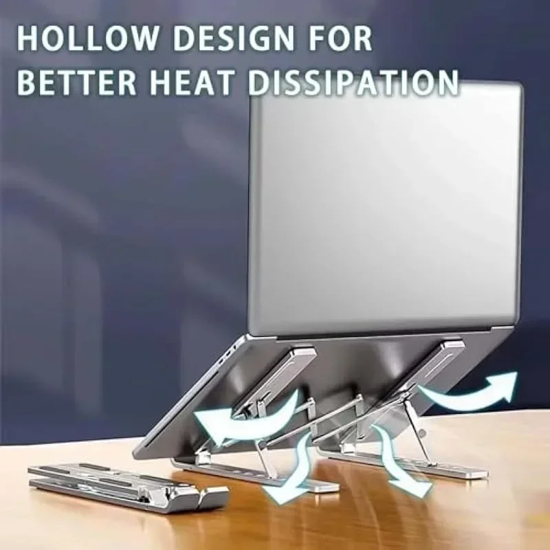 Adjustable Foldable Portable Laptop and Phone Stand with Cooling Feature