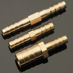 Brass Straight Hose Coupler - Barbed Pipe Connector Adapter for Gas and Fluid Transfer