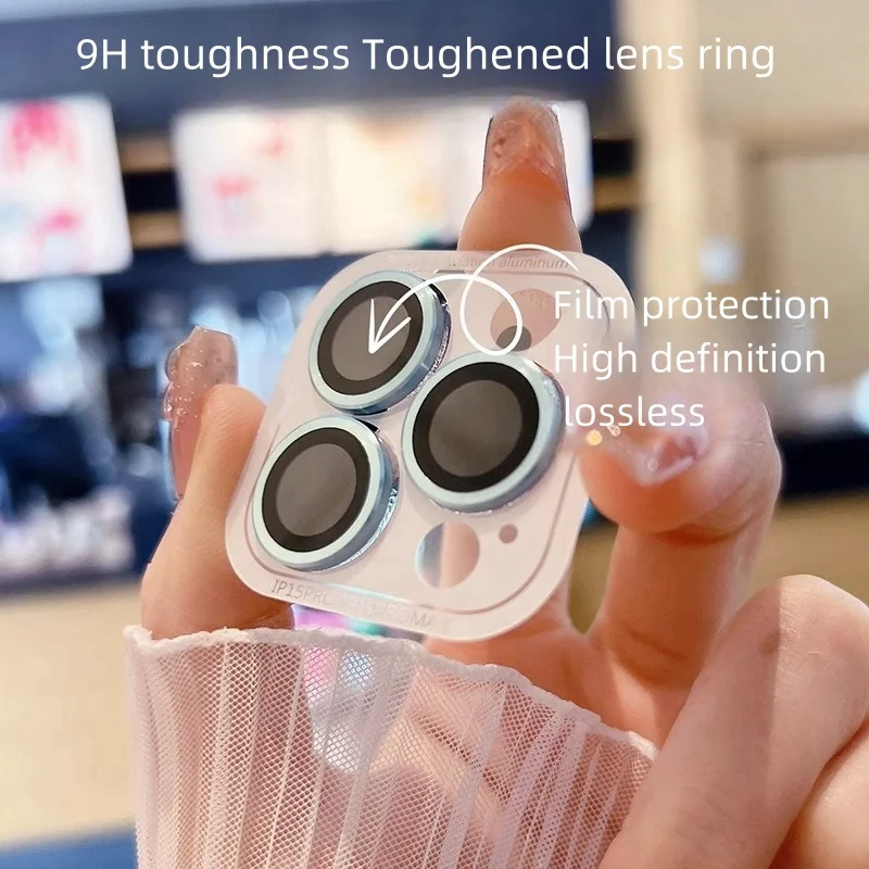 Premium Full-Cover Camera Lens Protector with Tempered Glass and Metal Shield