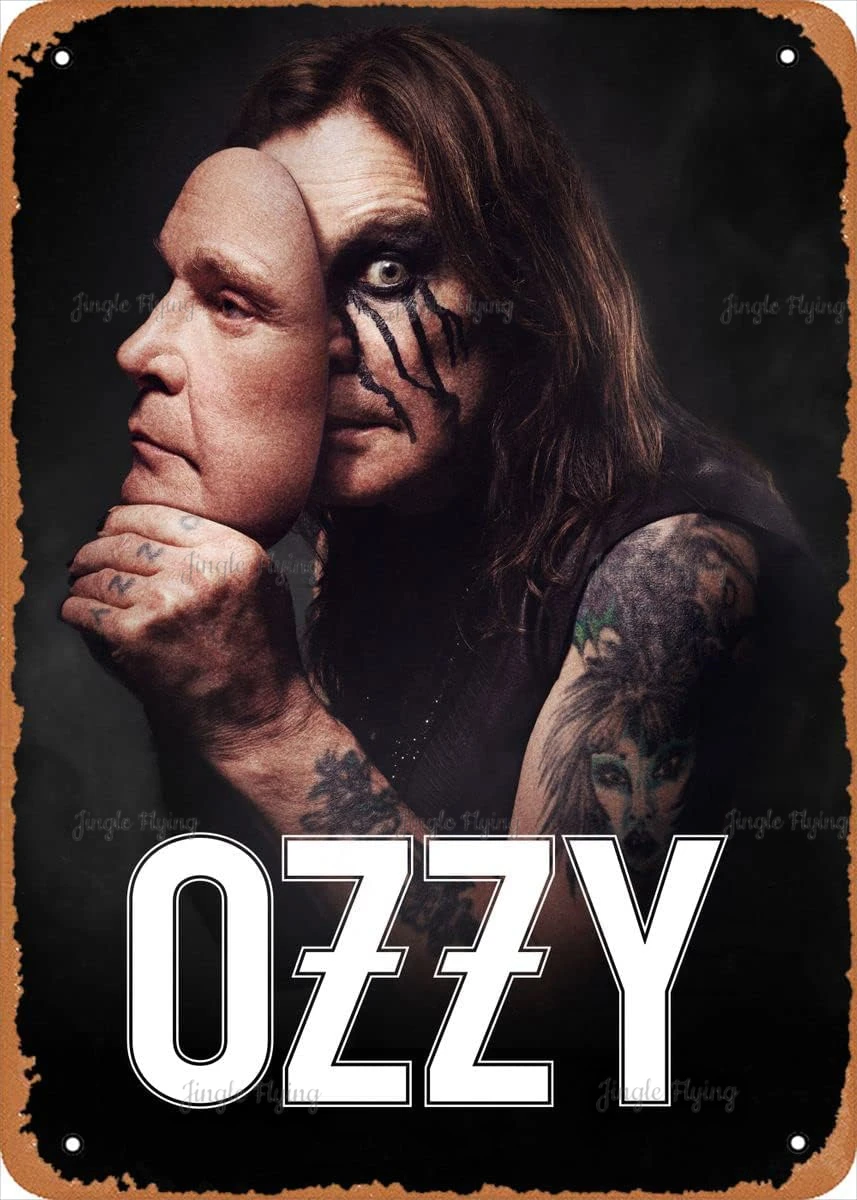 Ozzy Metal Tin Sign Poster Vintage Ozzy Osbourne Rock Music Poster