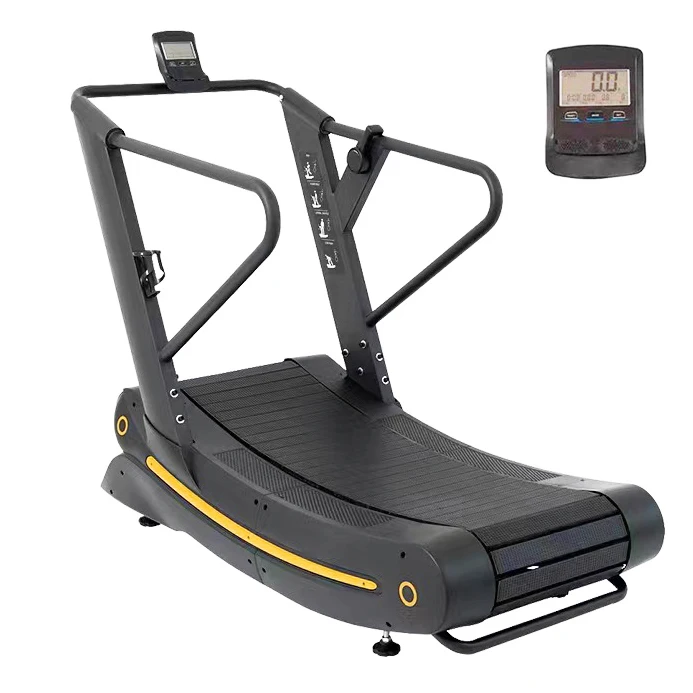 

Commercial Machine Curved Treadmill Silent Fitness Running Manual Mechanical Non-motorized Treadmills