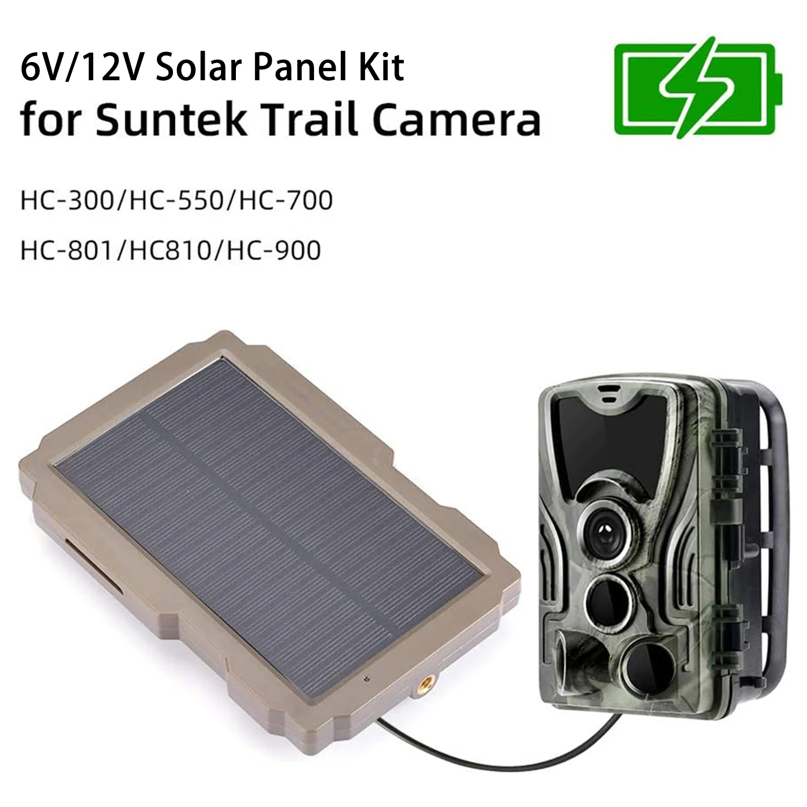 Hunting Camera Solar Panel 3000mAh Trail Camera Solar Charging Battery Panel with Rotating Mounting Bracket Outdoor