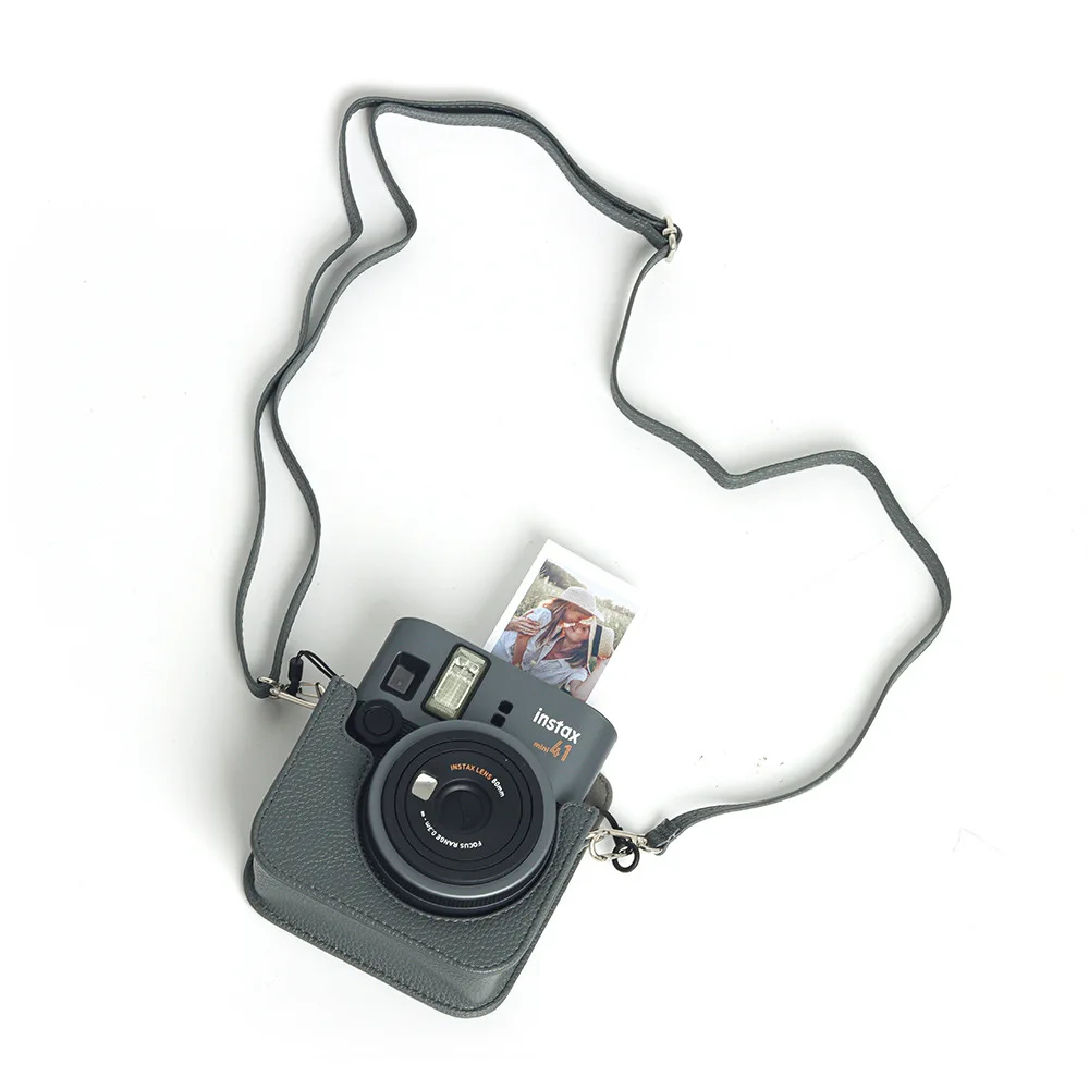 For Instax Mini 41 Camera Solid Color Camera Bag Digital Camera Fitted Storage Protective Case Crossbody Bag ﻿