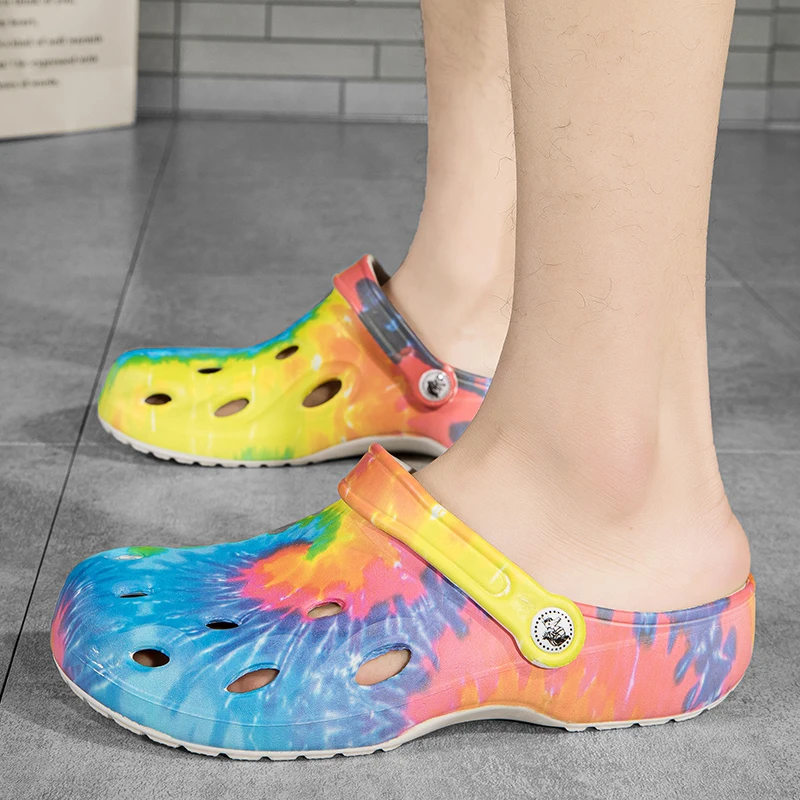 Summer Women Garden Clogs Comfortable Camouflage EVA Injection Shoes Casual Breathable Sandal Man Beach Slippers Water Shoes women sandals,garden shoes
