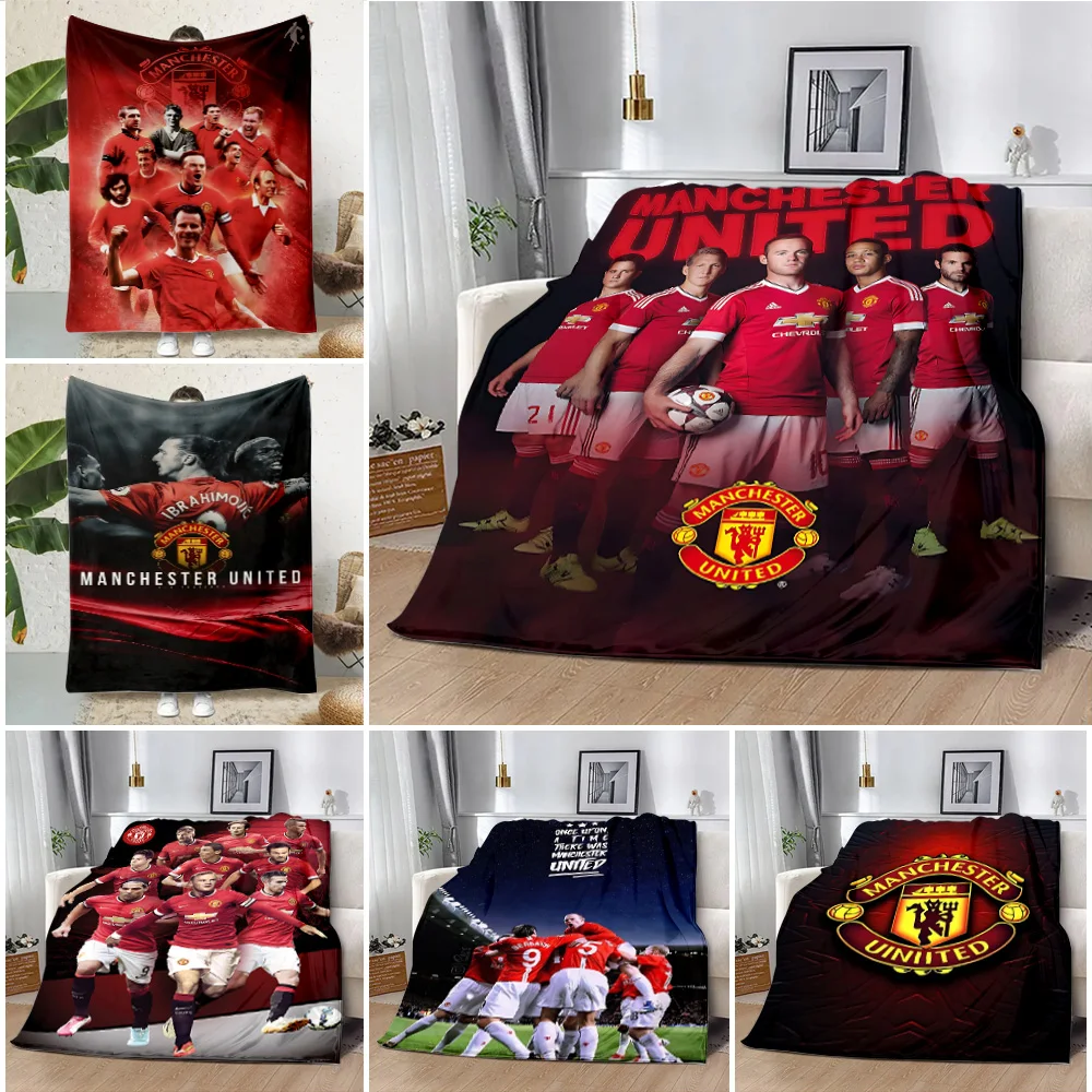 Printed Blanket Picnic Blankets M-Manchester Warm Blanket Soft and U-United F.C Comfortable Home Travel Birthday Gift picnic blanket game printed blanket
