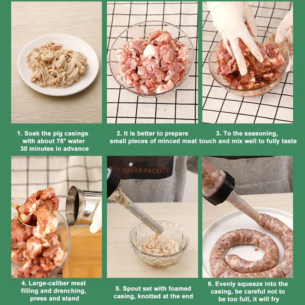 Manual Sausage Stuffing Machine Homemade Sausage Stuffer Syringe Stuffer Gadgets Manual Meat Injector Tools