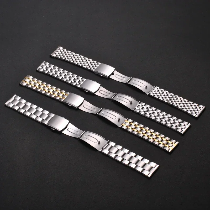 22mm 20mm 18mm 스테인리스 스틸 유니버설 스트랩 삼성 갤럭시 워치7 6 5 4 40-44-45mm 액티브2 S3 밴드 화웨이 아마즈핏용