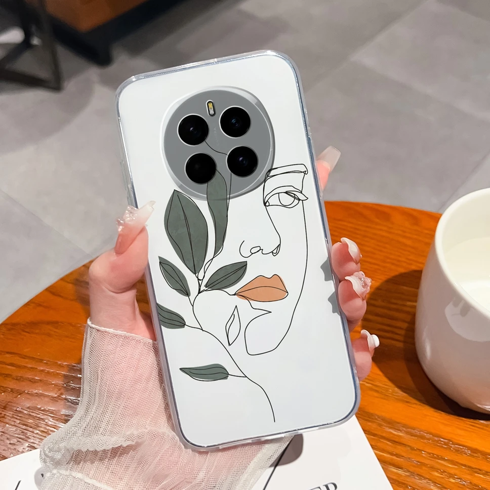 Transparent Cute Flower Soft Silicone Protective Back Cover Phone Case