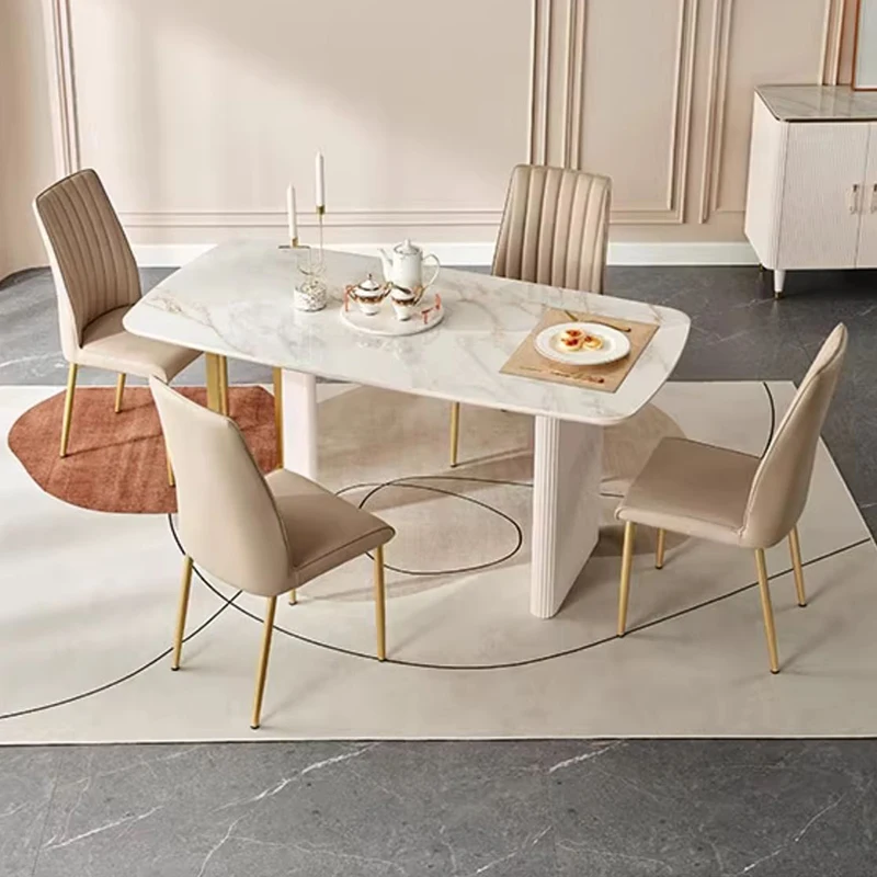 

Living Room Kitchen Dining Tables Garden Salon Marblemodern Patio Dining Tables Side Rectangular Yemek Masası Furniture YX50BC