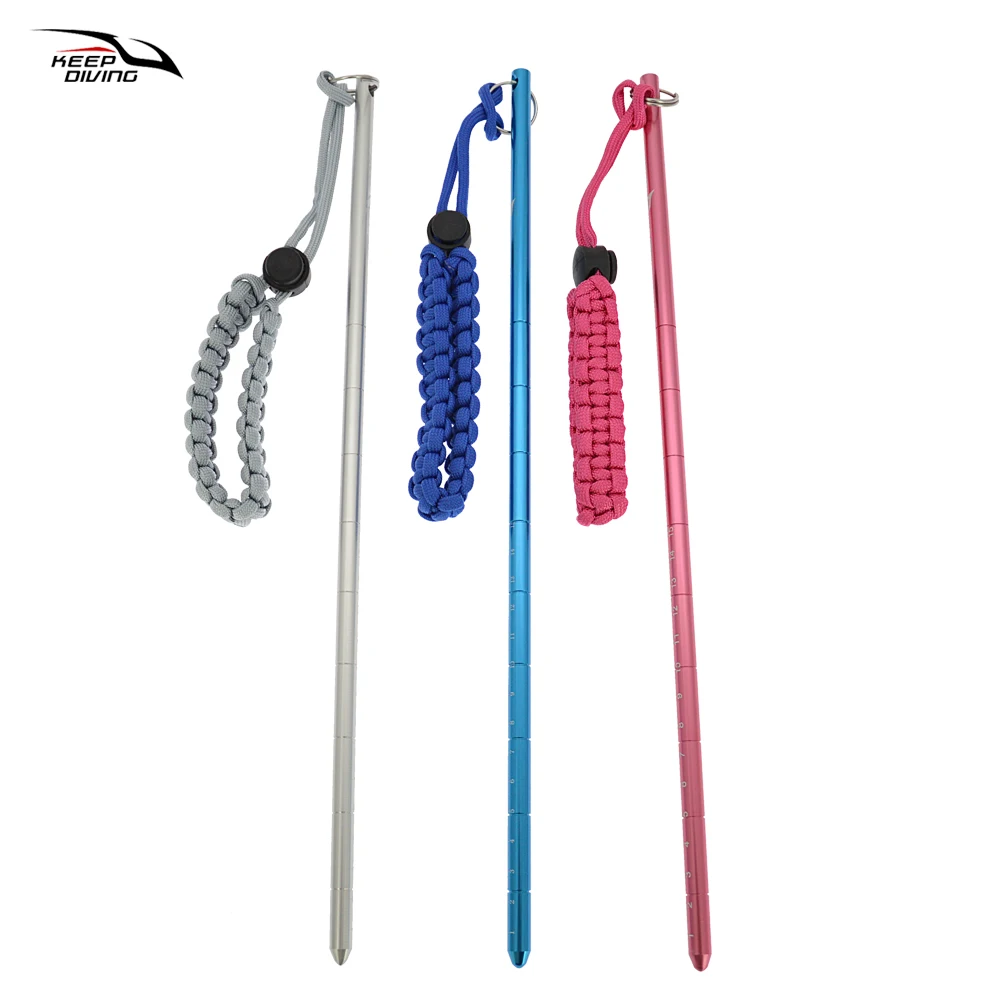 Light Weight Aluminium Alloy Scuba Diving Stick Pointer Rod With Hand Rope Underwater Shaker Noise Maker Snorkeling Accessories scuba diving accessories diving stick