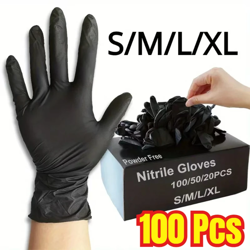 Black Xl Latex Gloves Pvc Gloves Disposable Nitrile Gloves Housework Cleaning Car Industry Gardening Cooking Tools BEST SELLERS