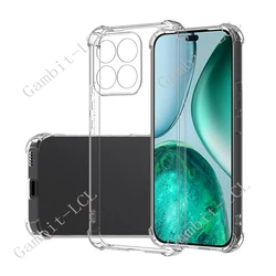 Durable Anti-Fall Shockproof TPU Case - Soft Grip Protective Back Cover for Honor X8c (Clear)