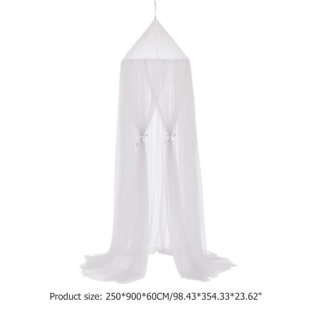 Auvent de lit en Polyester suspendu, moustiquaire princesse pliable, dôme de lit, auvent élégant en dentelle féerique, couverture de lit pour bébé 5