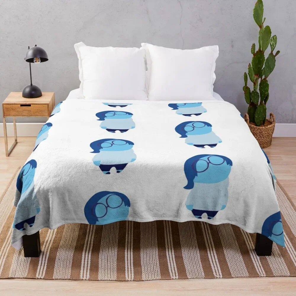 

Inside out sadness Throw Blanket Flannels Luxury Designer Quilt Blankets
